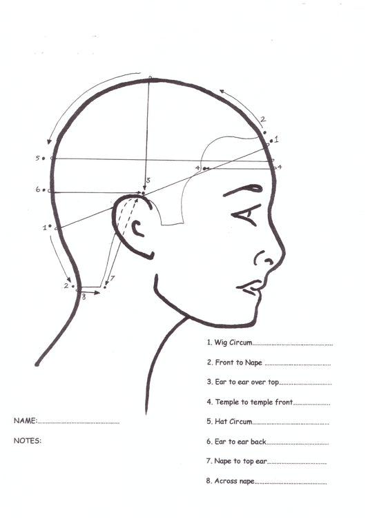 FREE - Measurement Sheet - Measureing the Head