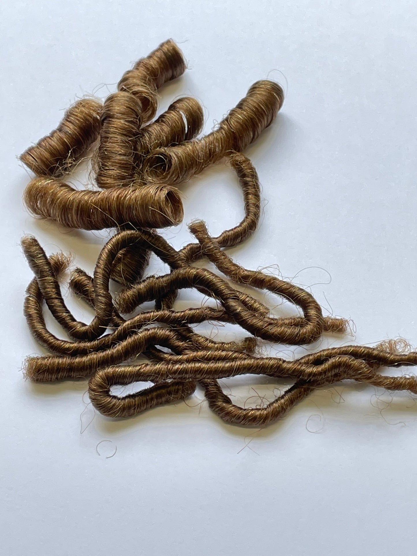 877 Mid Brown Permanently Curled Yak - Afro/Kinky and Medium Curl