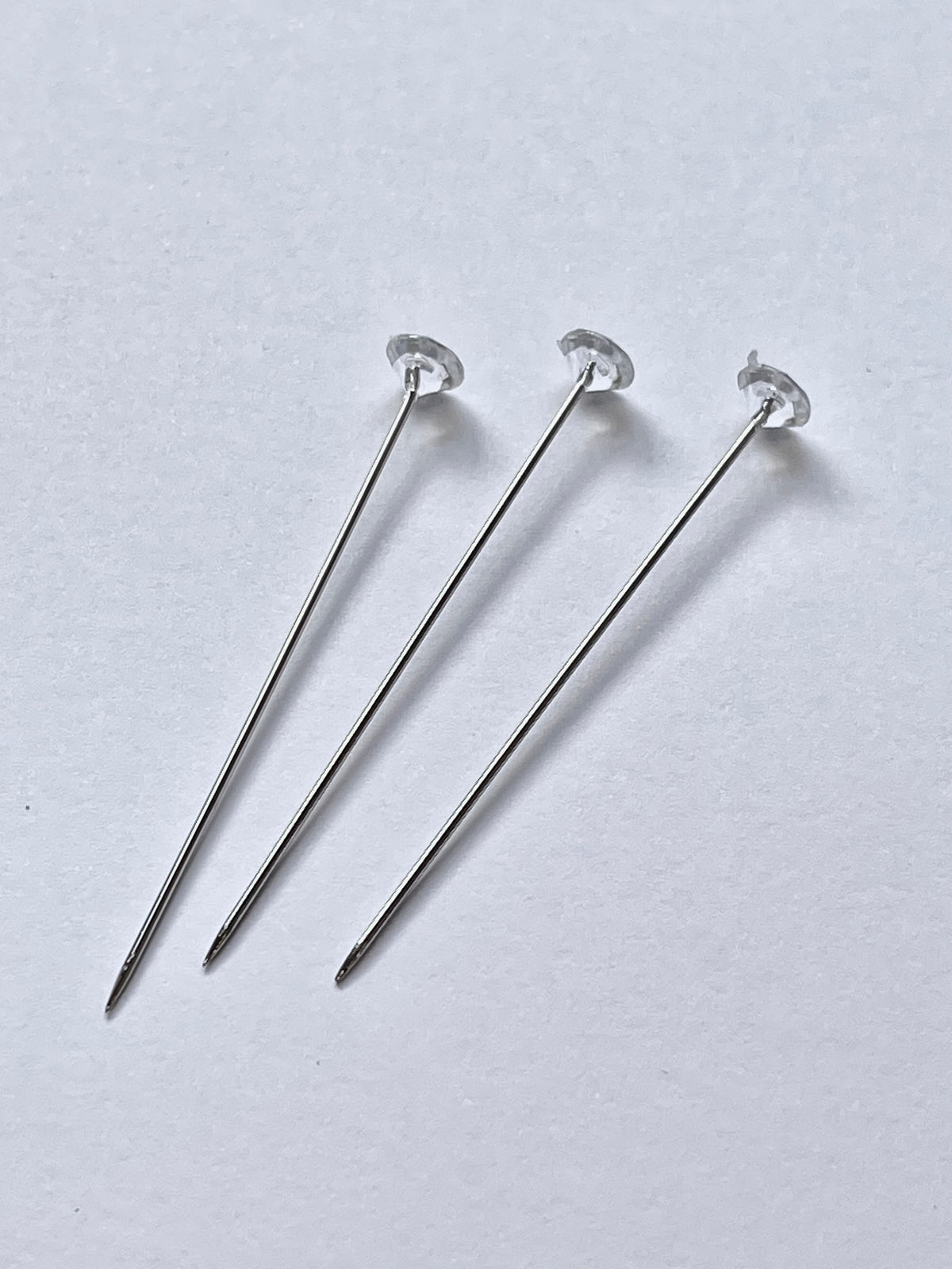 902 Fine Dressing Pins - Crystal Head 4.5cm Stem