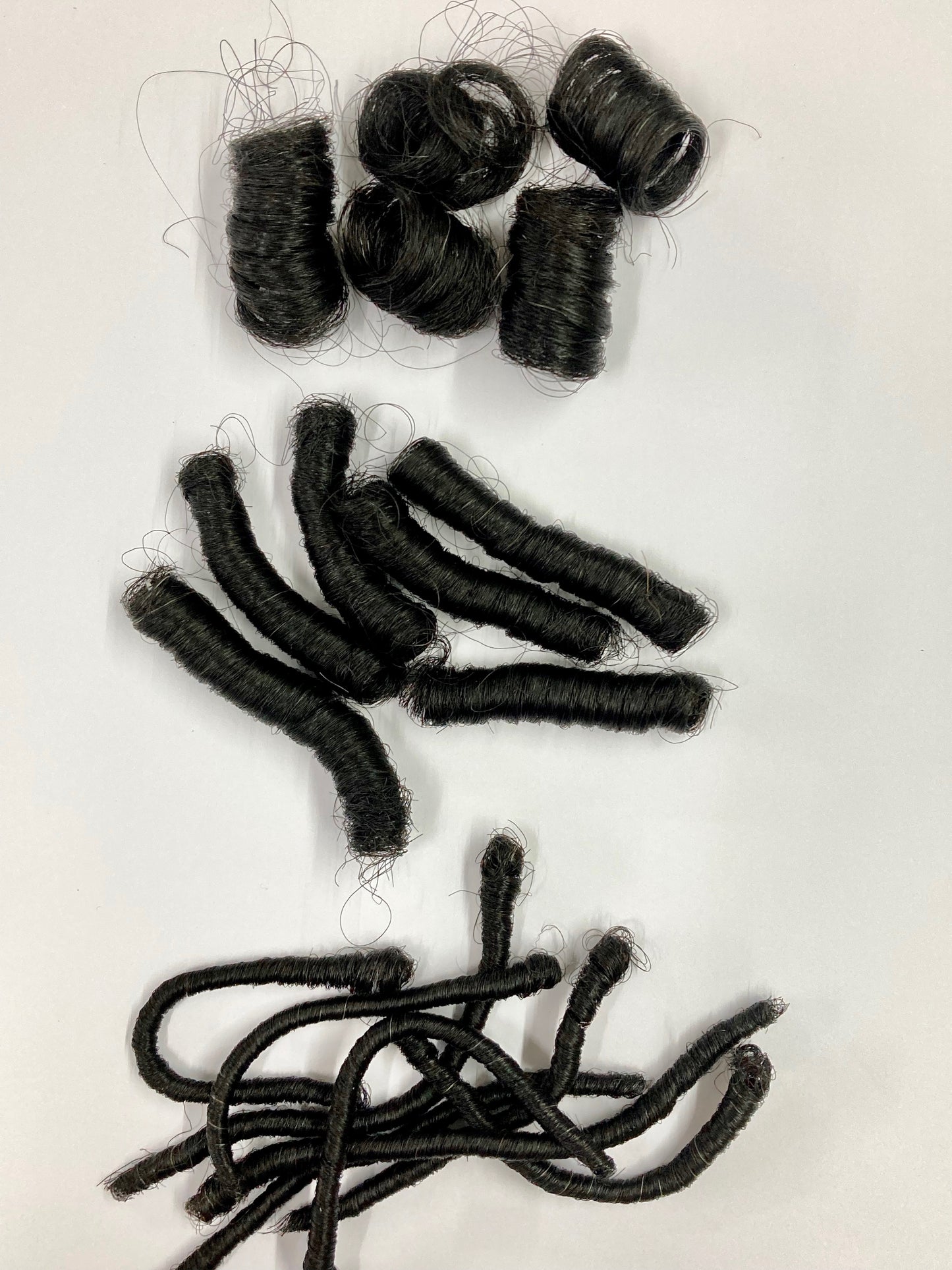 874 Natural Black Permanent Curl Yak - Various Curl Sizes and Hair Lengths