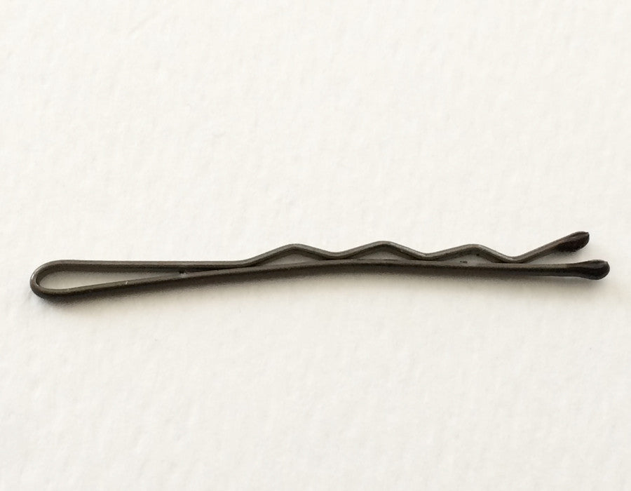 670 - Kirby Hair Grip 5cm - Brown and Black