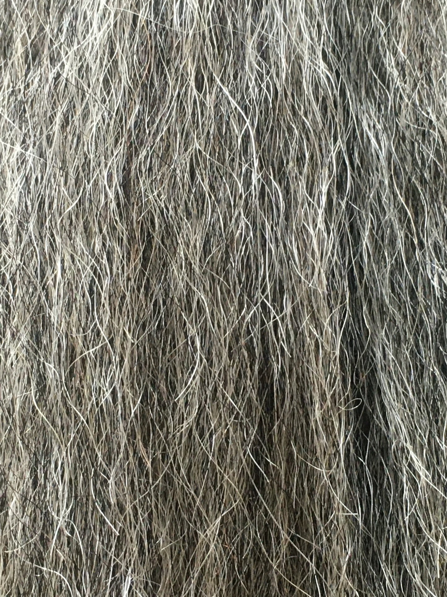 864  Soft Washed Natural Grey Colour Belly Yak - Various Lengths  30grm Bundle