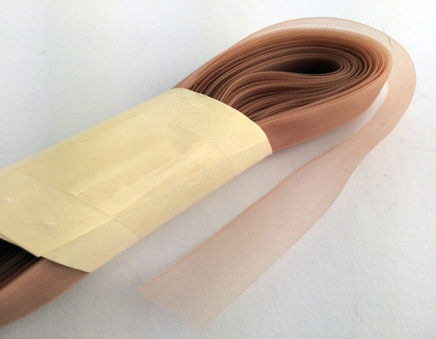 304 -   Translucent Flat Tape  1.4cm Wide - Blone or Brown