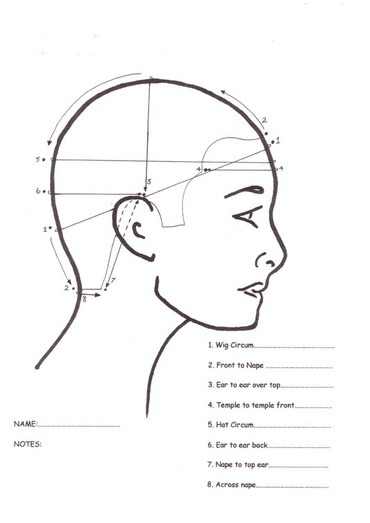 FREE  - Measurement Sheet - Measureing the Head
