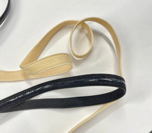 719 - Blonde and Black Elastic with Silicone Strip - 10mm Wide