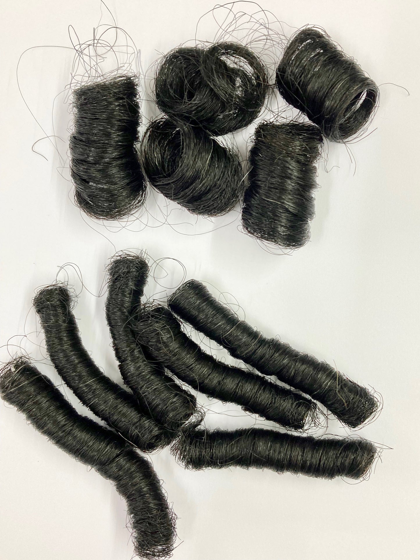 874 Natural Black Permanent Curl Yak - Various Curl Sizes and Hair Lengths