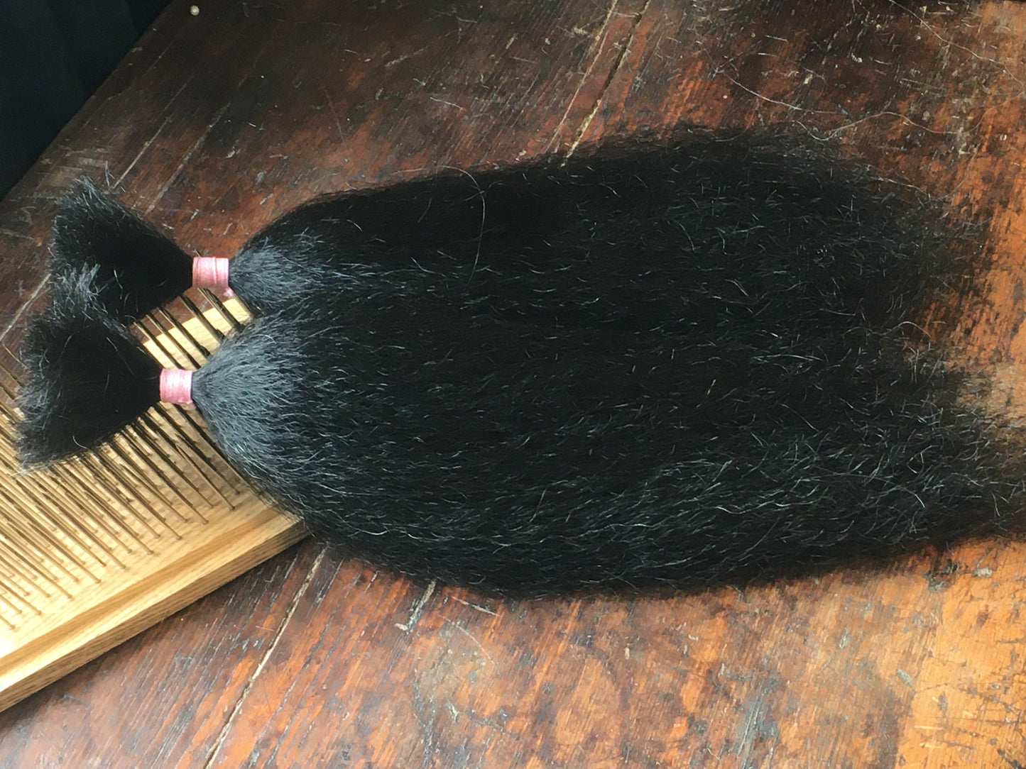 860  Soft Washed Natural Black Belly Yak - Various Lengths - 30 Gram Bundle