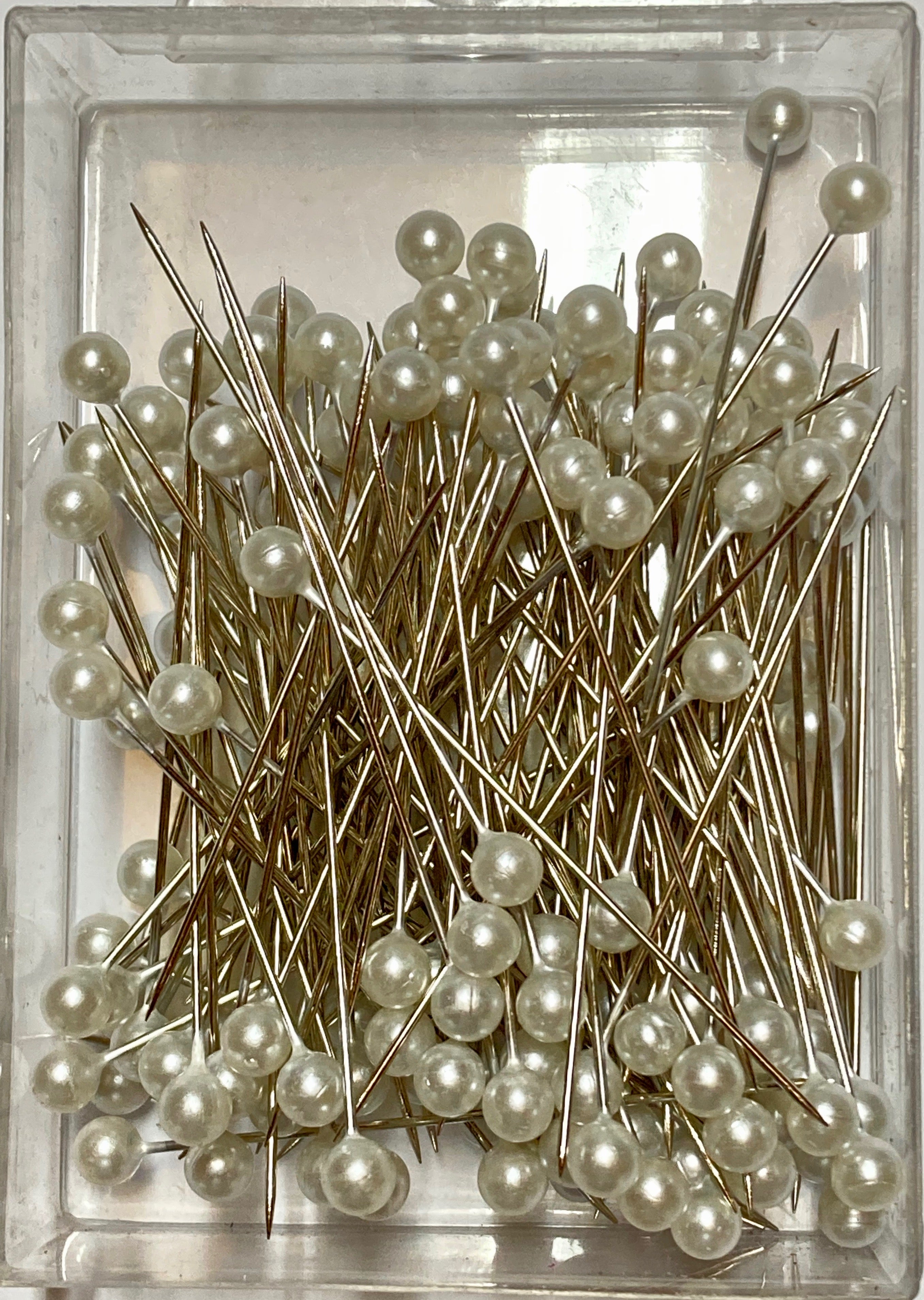 760 Fine Dressing Pin - White Pearl Pins 5.5cm long – The Wig Department