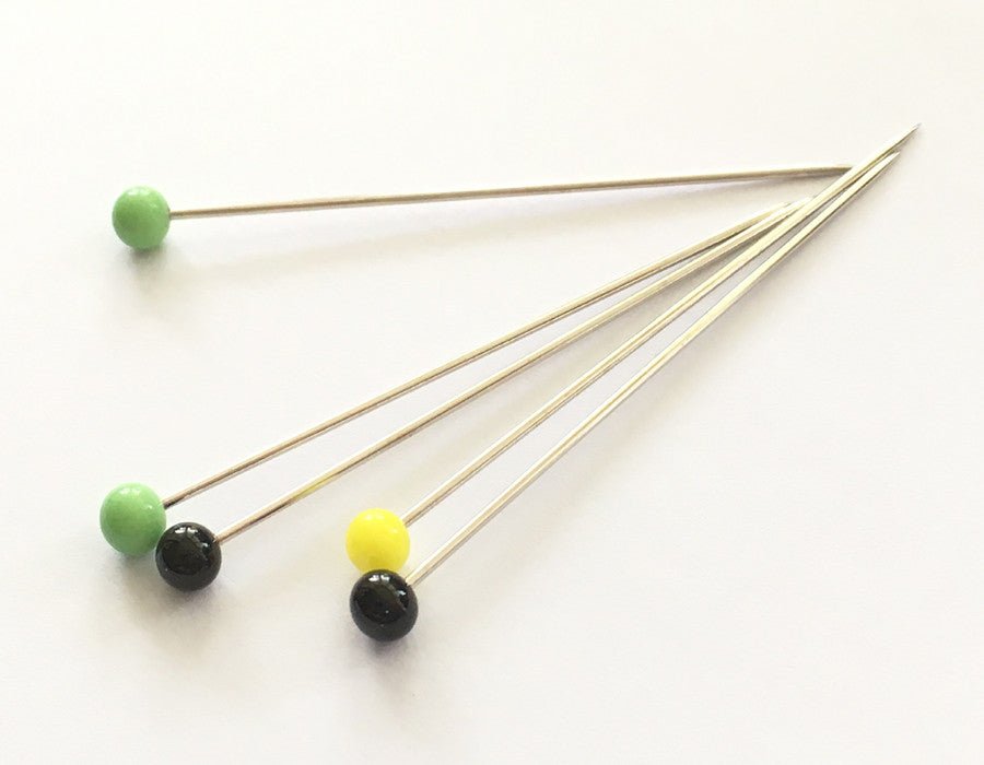 Glass Head Pins Size 22 - Assorted Colors - MyNotions