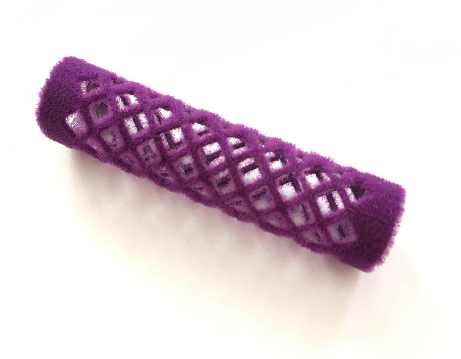 15mm Purple Flocked metal hair Roller