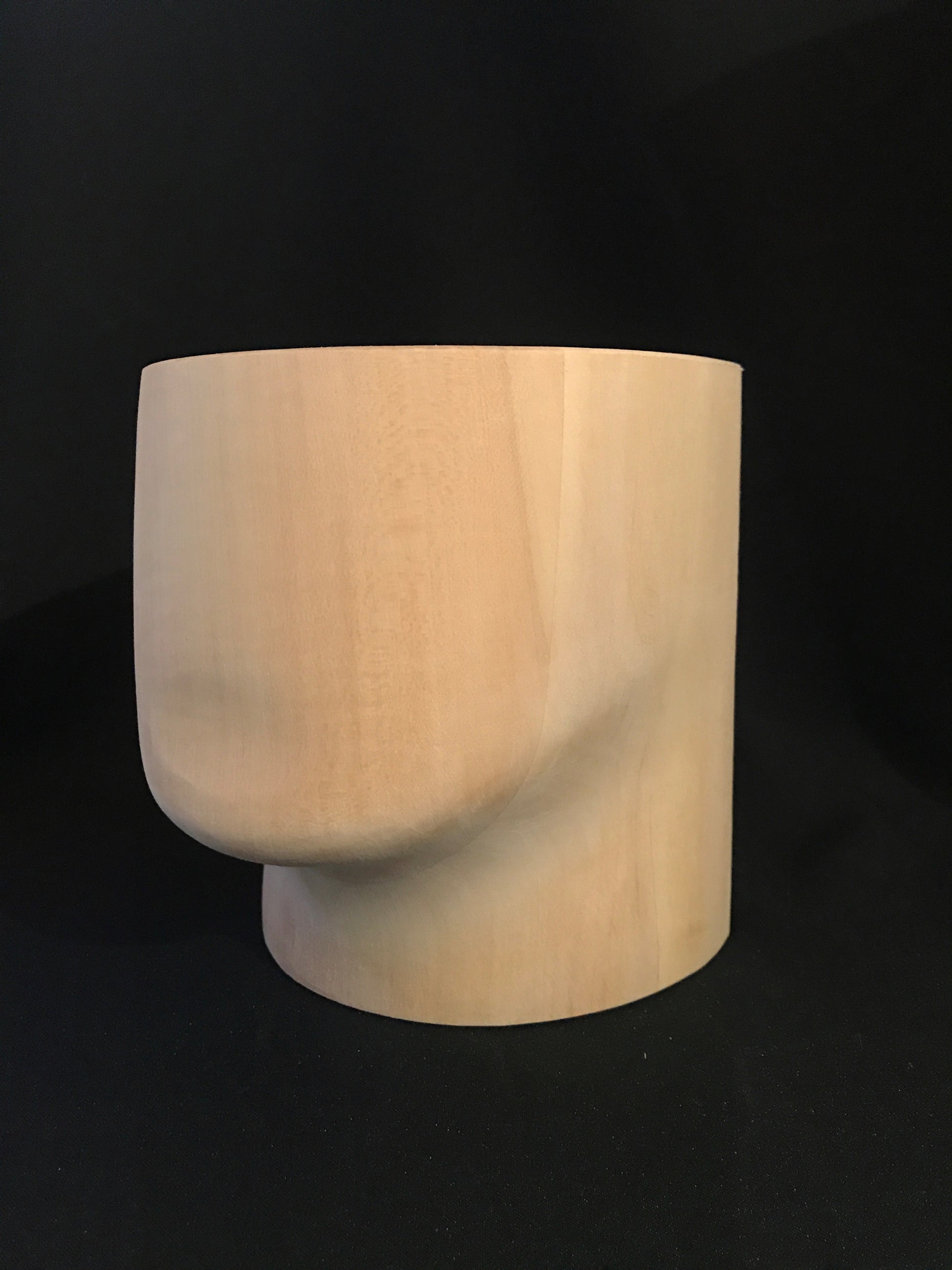 Wood chin block for making beards - The Wig Department